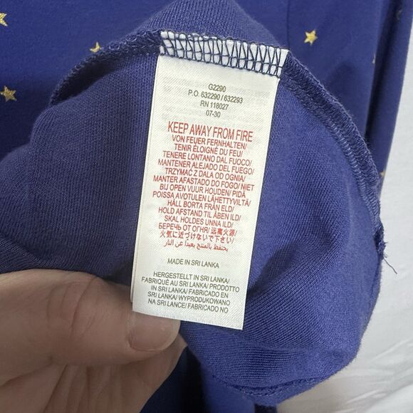 Girl's Mini Boden Navy Gold Star Long Sleeve Skater Dress Size 11-12Y Preppy - Picture 9 of 12